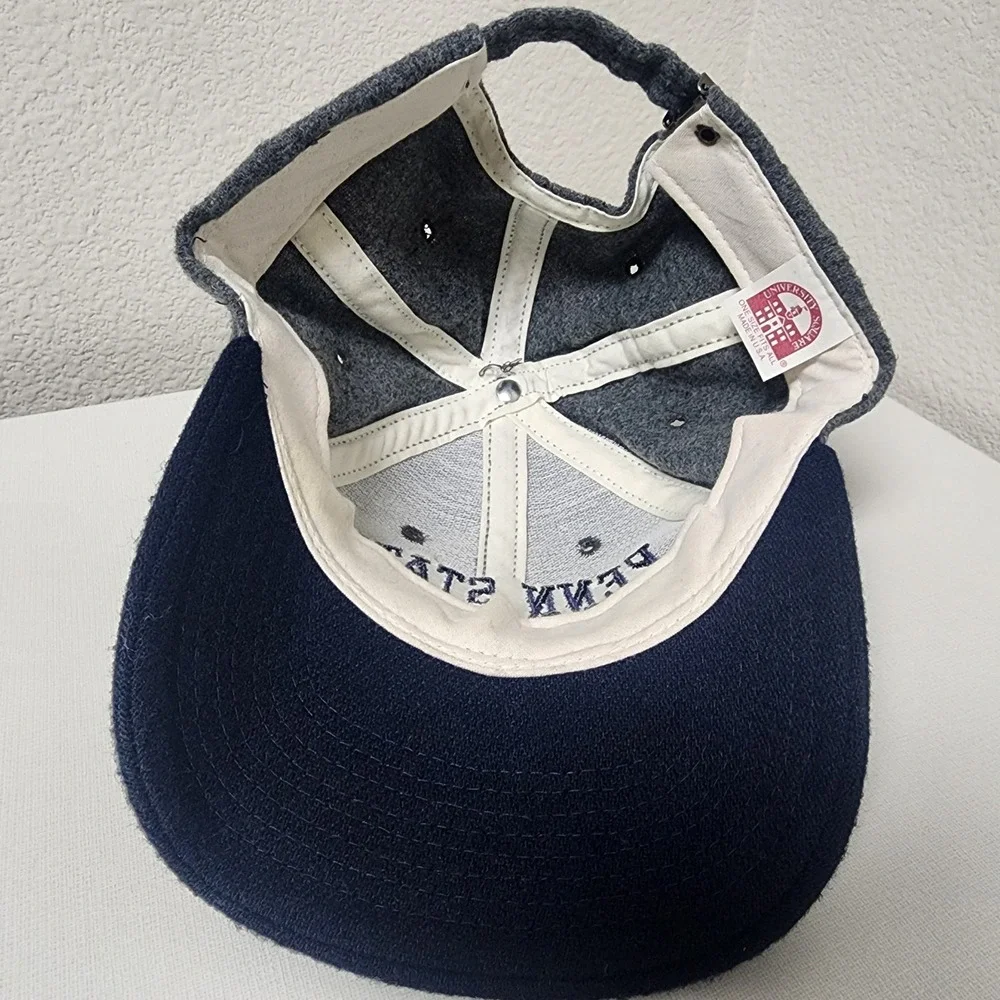 Vintage 90's Penn State University PSU Hat Made In USA Adjustable Embroidered